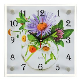 Часы настенные, серия: Цветы, "Ромашки", 25х25 см, без выбора вариантов товара