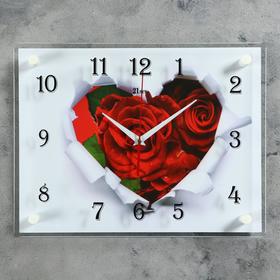 Часы настенные, серия: Цветы, "Розы", 30х40 см в Донецке