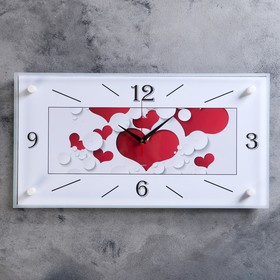 Часы настенные, серия: Люди, ′Сердечки′, 26 х 52 см в Донецке