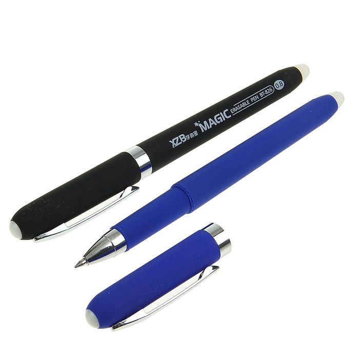 Ручка шариковая ПИШИ-СТИРАЙ 0,5мм стержень синий корпус прорезиненный МИКС