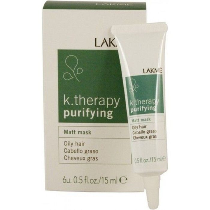 LAKME K.Therapy Purifying Маска для жирных волос с матирующим эффектом, 6х15 мл