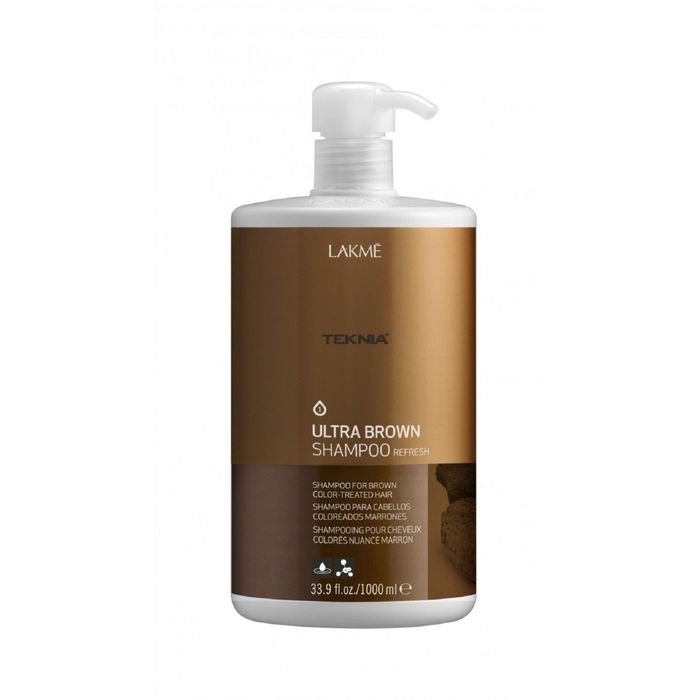 LAKME Teknia Ultra Brown Treatment Шампунь для поддержания темных оттенкв окрашеных волос, 1 л   230