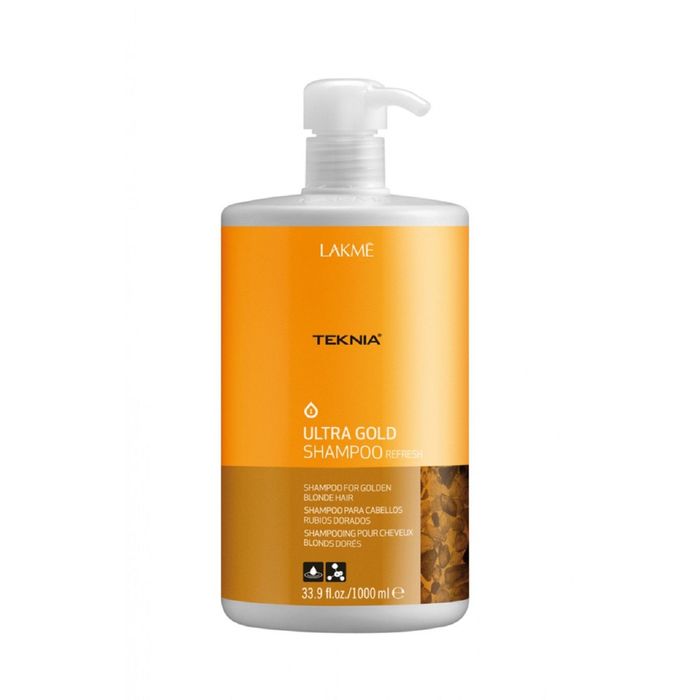 LAKME Teknia Ultra Gold Treatment  Шампунь для поддержания золотистого оттенка окрашенных волос, 1 л