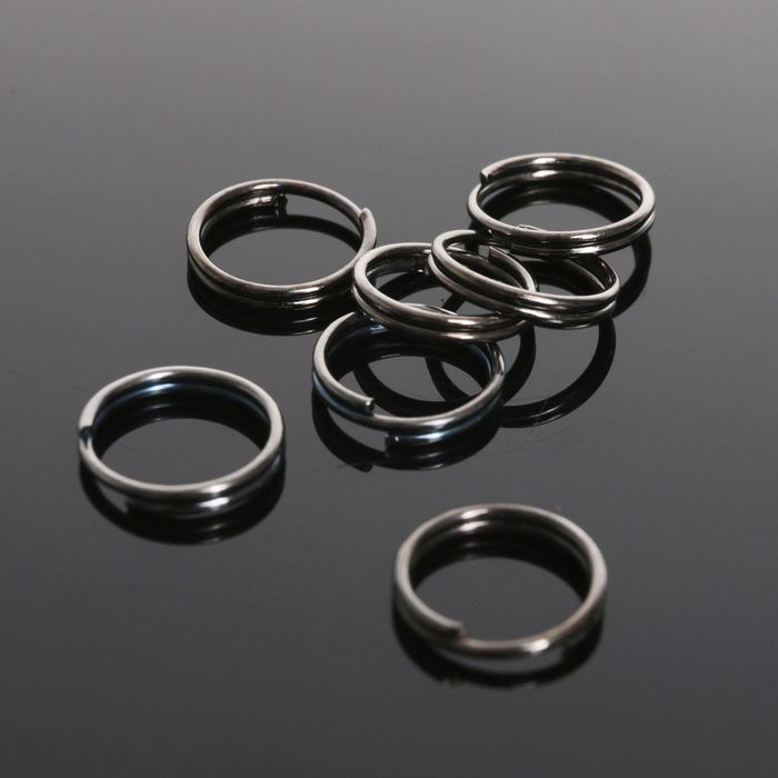 Кольцо соединительное двойное 0,9мм (набор 50 гр, ±330 шт) СМ-1028, цвет серый