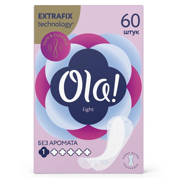 Прокладки ежедневные Ola! LIGHT тонкие стринг-мультиформ уп.60