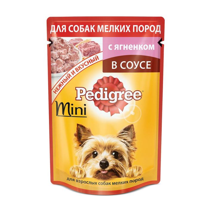 Влажный корм Pedigree для собак мини пород, ягненок, пауч, 85 г