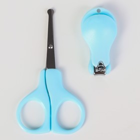 Children's manicure set, 2-piece: scissors, tweezers, from 0 months., MIX color