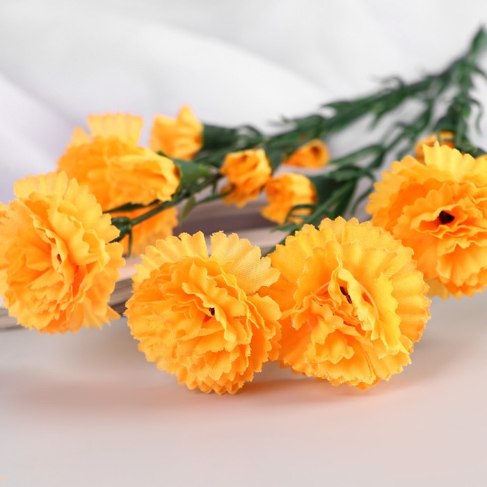 Цветы искусственные "Жёлтая кустовая гвоздика"