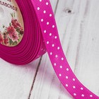 Лента репсовая «Горошек», 15 мм, 22 ± 1 м, цвет малиновый Лента репсовая «Горошек», 15 мм, 22 ± 1 м, цвет малиновый