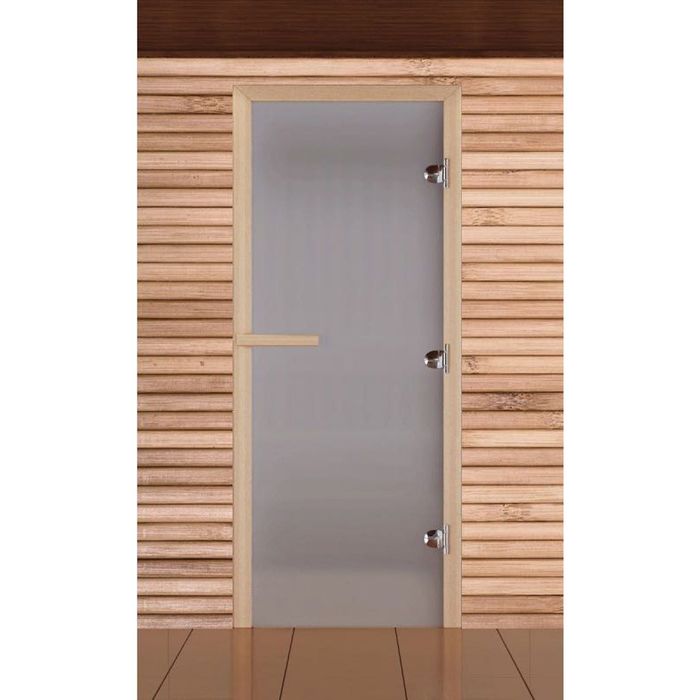Дверь для бани и сауны &quot;Классика, сатин, 8мм, 190х70см