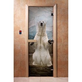 Дверь с фотопечатью, стекло 8 мм, размер коробки 190 × 70 см, левая, цвет А063