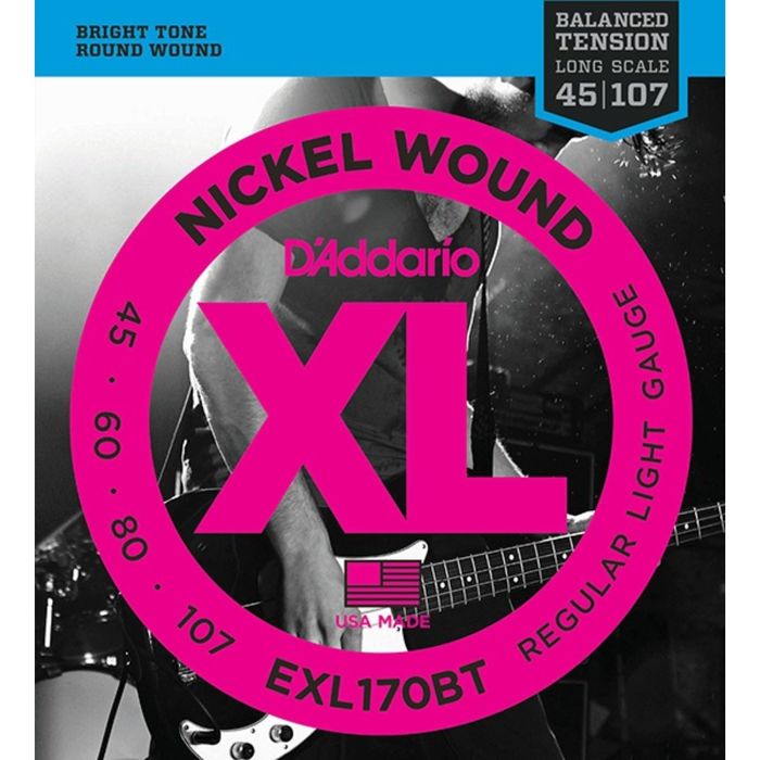 Комплект струн для бас-гитары D'Addario EXL170BT Nickel Wound