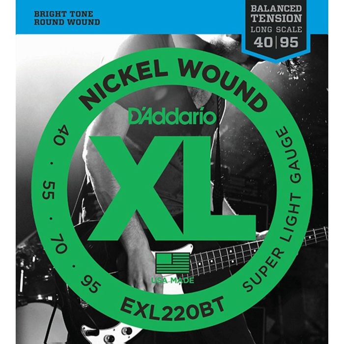 Комплект струн для бас-гитары D'Addario EXL220BT Nickel Wound