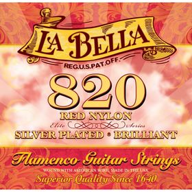 Cтруны для классической гитары La Bella 820 Flamenco Red