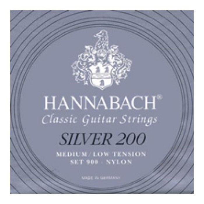 Струны для классической гитары Hannabach 900MLT SILVER 200