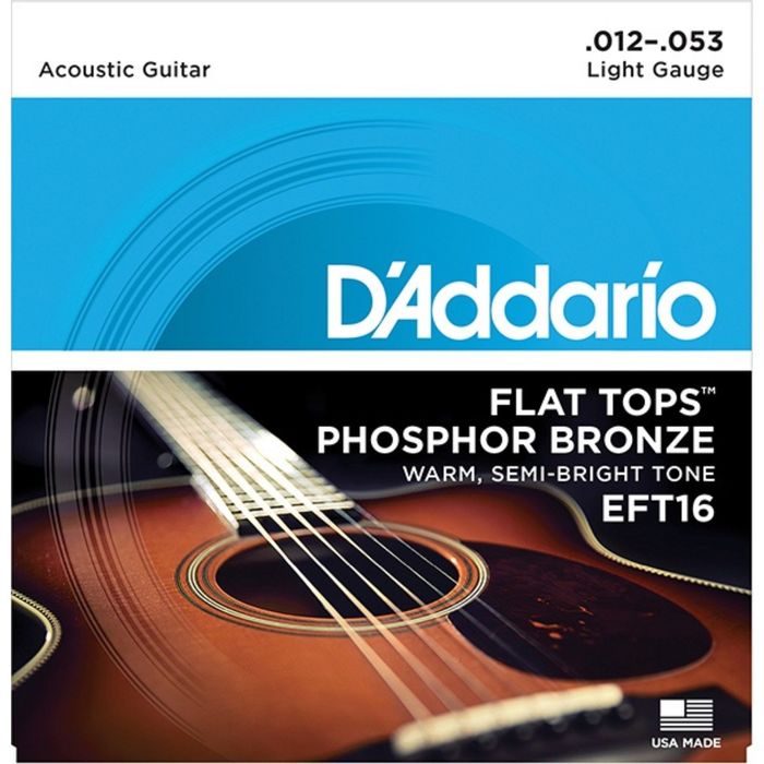 Струны для акустической гитары D'Addario EFT16 FLAT TOPS