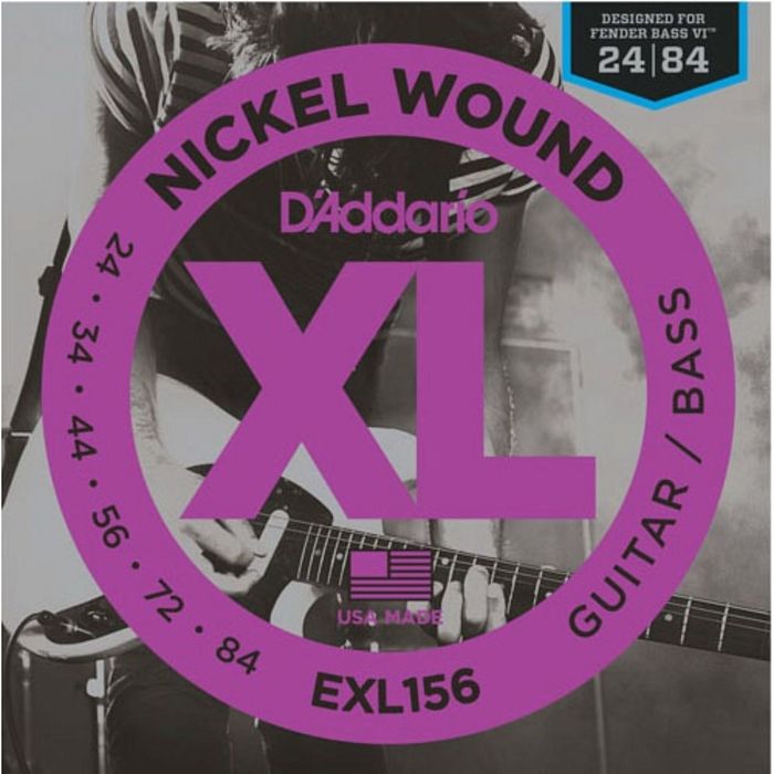 Струны для электрогитары D'Addario EXL156 Nickel Wound Fender Bass VI