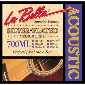 Струны для акустической гитары La Bella 700ML Medium Light