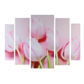 Картина модульная на подрамнике "Розовое наслаждение"  80х118 см