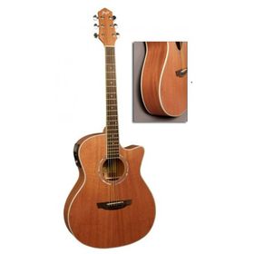 Электроакустическая гитара FLIGHT AG-300 CEQ NS -  с вырезом, цвет темный натурал