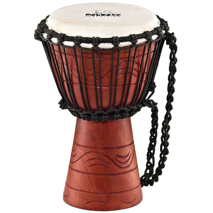 Джембе MEINL NINO-ADJ2-XS африканский детский Mahogany Wood, мембрана натуральная, веревки