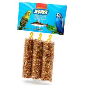 Медовые батончики ЖОРКА 'Рыбий жир' для попугаев, 3 шт.