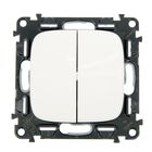 Переключатель Legrand Valena ALLURE 752708, 10 А, 2 клавиши, скрытый, белый