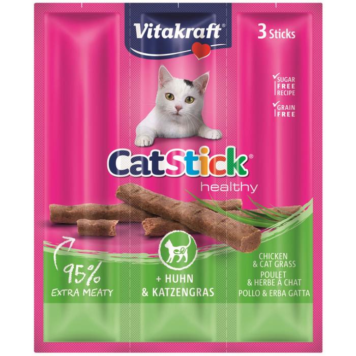 Колбаски для кошек CAT-STICK MINI курица/травы, 3 шт х 6 г