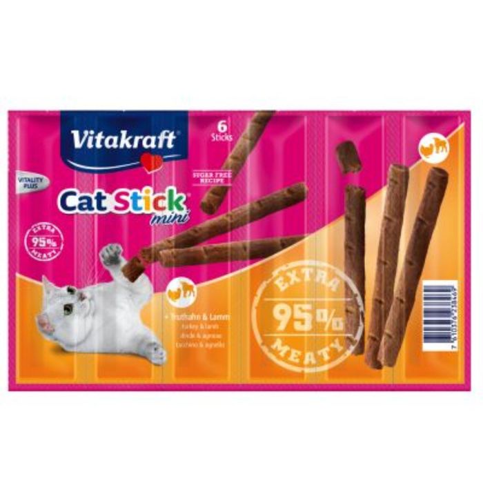 Колбаски для кошек CAT-STICK MINI индейка/ягненок, 3 шт х 6 г