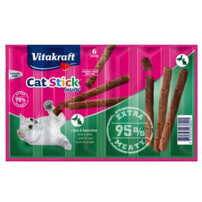 Колбаски для кошек CAT-STICK MINI утка/кролик, 3 шт х 6 г