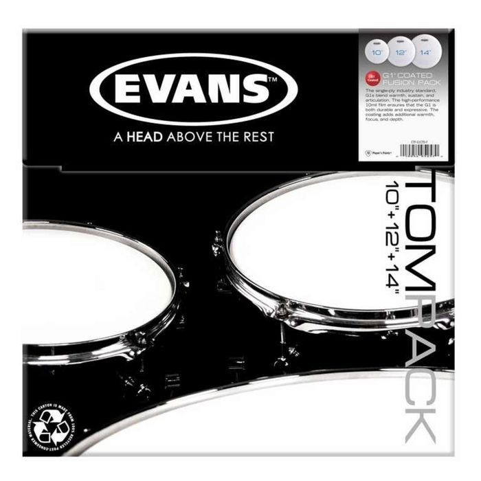 Пластик Evans ETP-G1CTD-F набор для том барабана Pack-Fusion 10&quot;, 12&quot;, 14&quot;