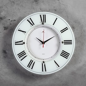 Часы настенные, серия: Классика, "Классика", 34 см стекло, белые Рубин в Донецке