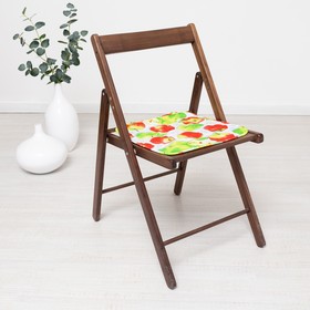 Чехол на стул с завязками Яблочное угощение, размер 35х38см, бязь 125 г/м, хлопок 100%