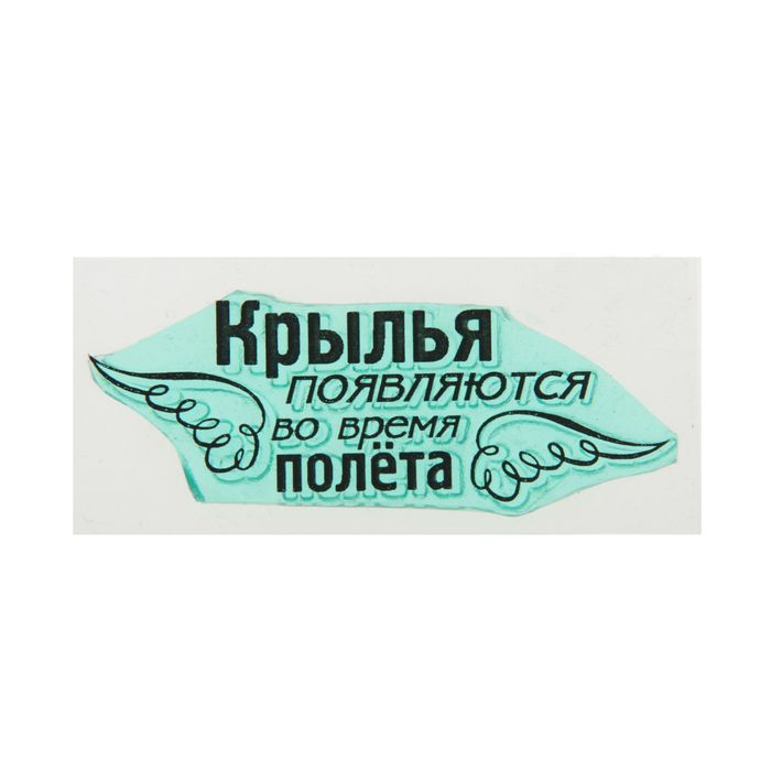 Штамп &quot;Крылья появляются во время полета&quot; 5,7х2 см (STAMP685)