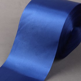Лента атласная, 100 мм × 100 ± 5 м, цвет синий