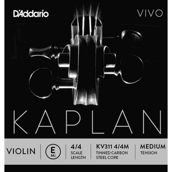 Отдельная струна D'Addario KV311-4/4M Kaplan Vivo  E/Ми для скрипки размером 4/4