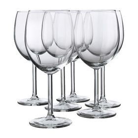Набор бокалов для красного вина СВАЛЬК 6 шт, прозрачное стекло