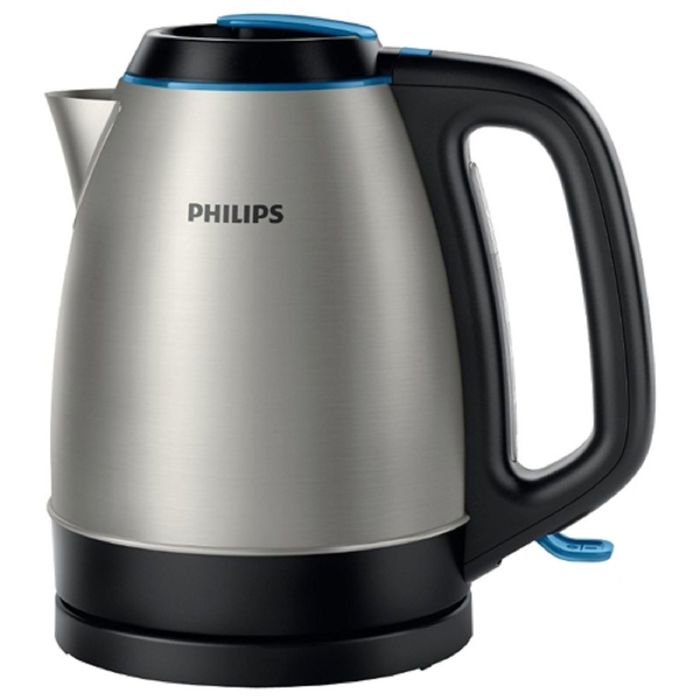 Чайник электрический Philips HD9302/21, 2200 Вт, 1.5 л, серебристый/черный