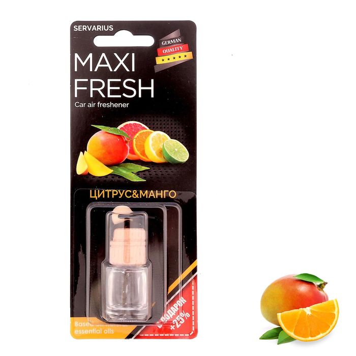 Ароматизатор подвесной MAXI FRESH, цитрус и манго, 5 мл