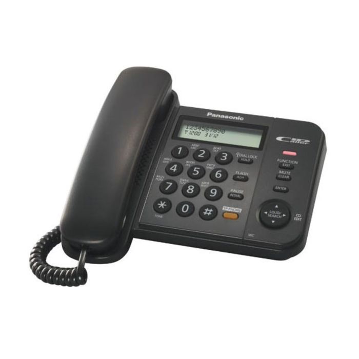 Телефон проводной Panasonic KX-TS2358RUB чёрный