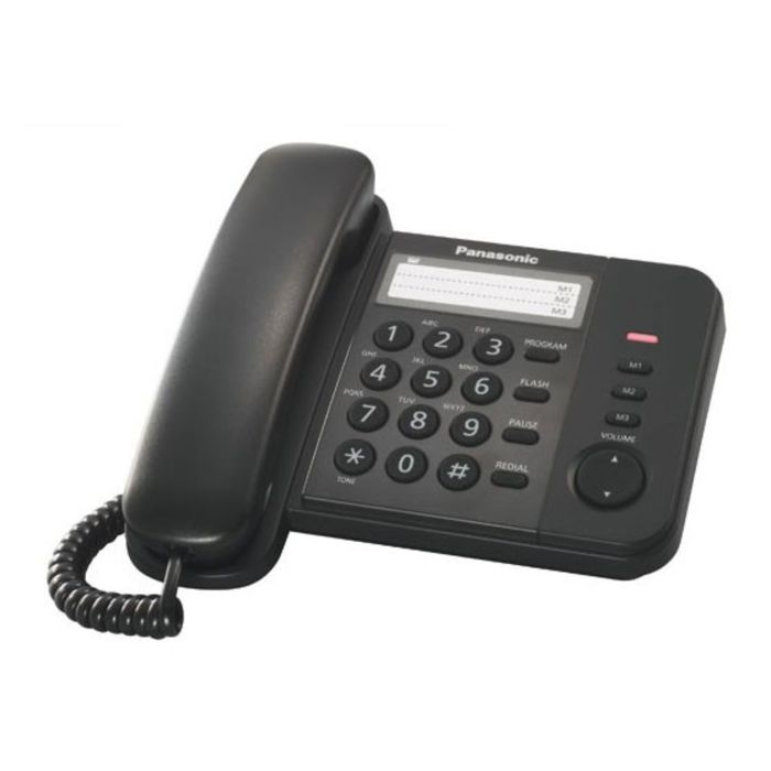 Телефон проводной Panasonic KX-TS2352RUB чёрный