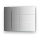 Зеркальная плитка со шлифованной кромкой - комплект 12 шт квадрат 10 х 10 см, серебро Evoform - фото 7178829