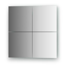 Зеркальная плитка со шлифованной кромкой - комплект 4 шт квадрат 20 х 20 см, серебро Evoform