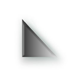 Зеркальная плитка с фацетом 10 мм, треугольник 15 х 15 см, серебро Evoform