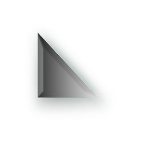 Зеркальная плитка с фацетом 15 мм, треугольник 15 х 15 см, серебро Evoform