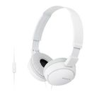 Наушники с микрофоном Sony MDRZX110APW.CE7, накладные, оголовье, провод 1.2 м, белые 1904232 - фото 23418