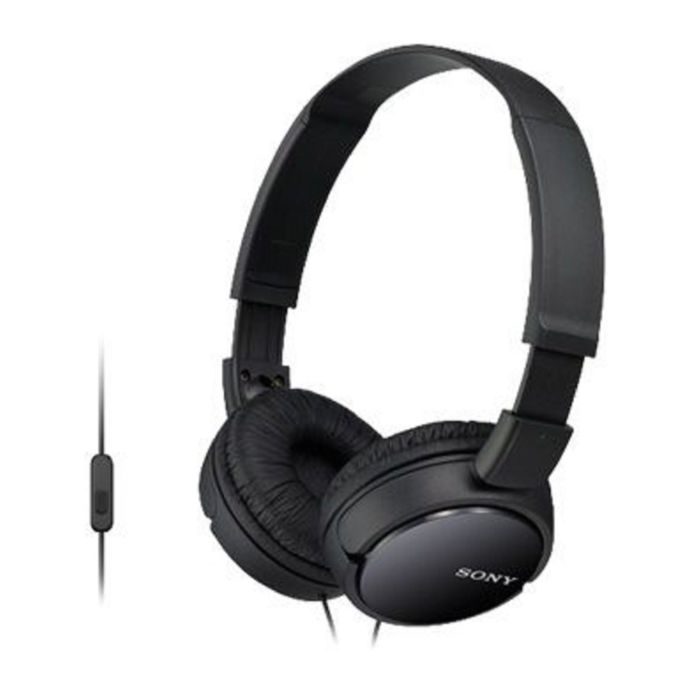 Гарнитура Sony MDRZX110APB.CE7, накладная, оголовье, провод 1.2 м, черная