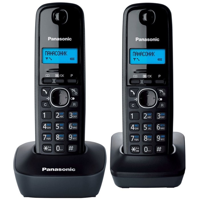 Радиотелефон Dect Panasonic KX-TG1612RUH темно-серый, АОН