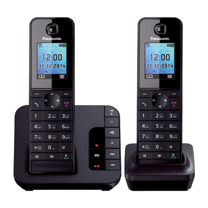 Радиотелефон Dect Panasonic KX-TGH222RUB чёрный, автооветчик, АОН