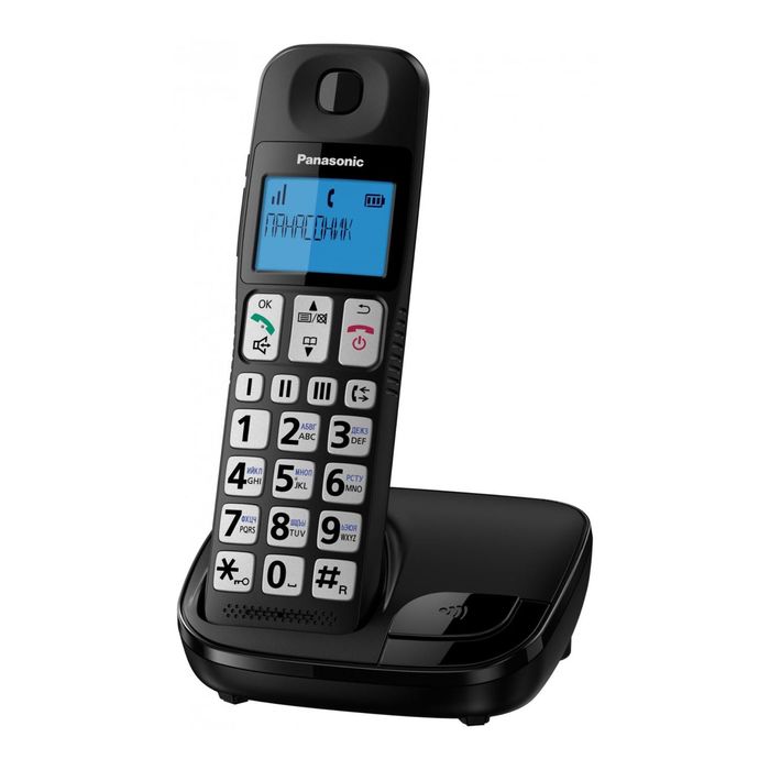 Радиотелефон Dect Panasonic KX-TGE110RUB чёрный, АОН